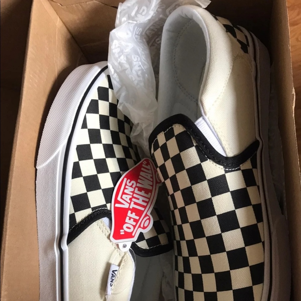 Brand new checkered vans